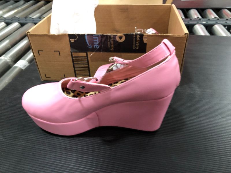 Photo 2 of 2021 Brand New Ladies Pink Sweet Cute women's Pumps Wedges High Heels Pumps Fashion Platform Lolita Gothic Shoes Woman --- size 6.5
