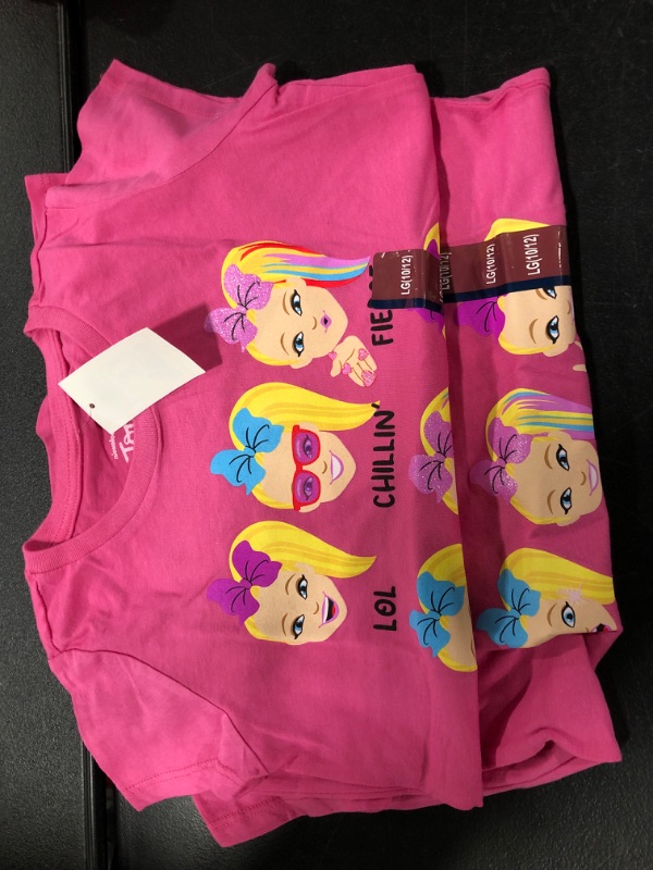 Photo 2 of 2 Pack of Girls' JoJo Siwa Short Sleeve Graphic T-Shirts-  Size L 
