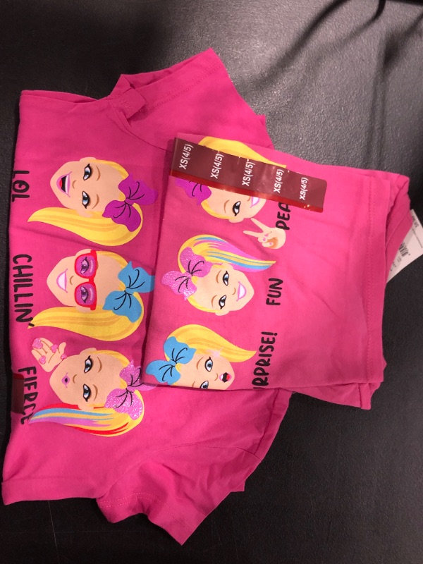 Photo 2 of 2 Pack of Girls' JoJo Siwa Short Sleeve Graphic T-Shirt - Size XS
