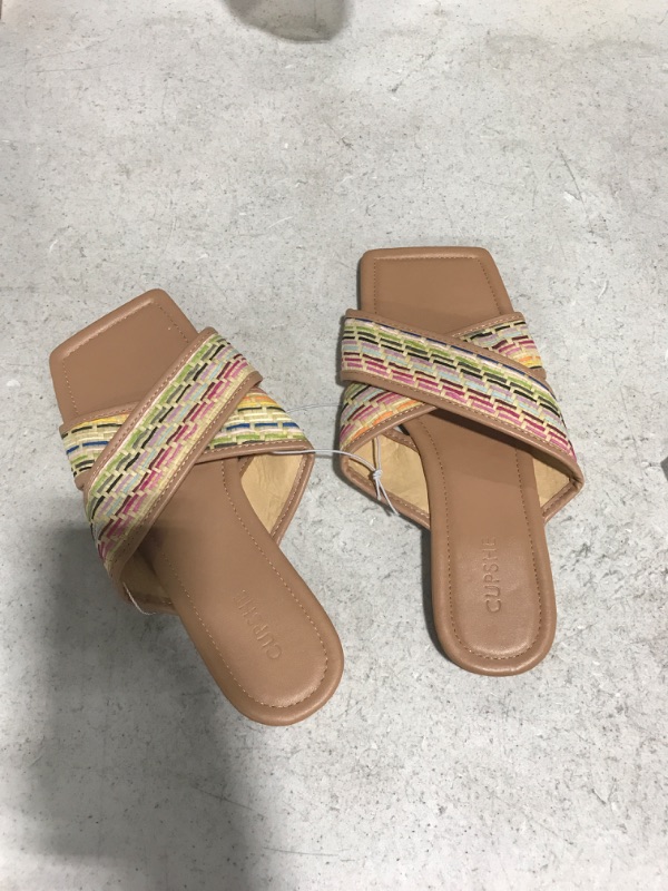 Photo 2 of Hidden Gem Woven Strap Slide Sandals
size 7