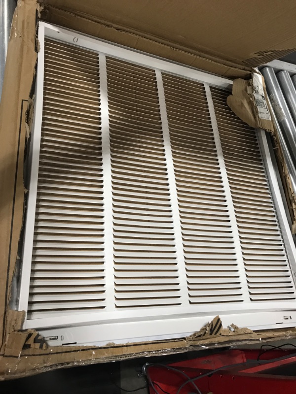 Photo 3 of 24"W x 24"H Duct Opening Steel Return Air Filter Grille 