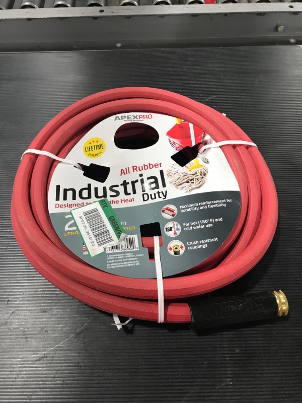 Photo 1 of APEX 5/8 in. Dia x 25 ft. Red Rubber Commercial Hot Water Hose
