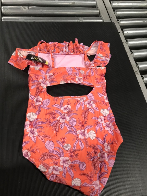 Photo 1 of Girls' Floral Print Off Should One Piece Swimsuit- Art Class™ SIZE (XL) (14/16)PLUS
