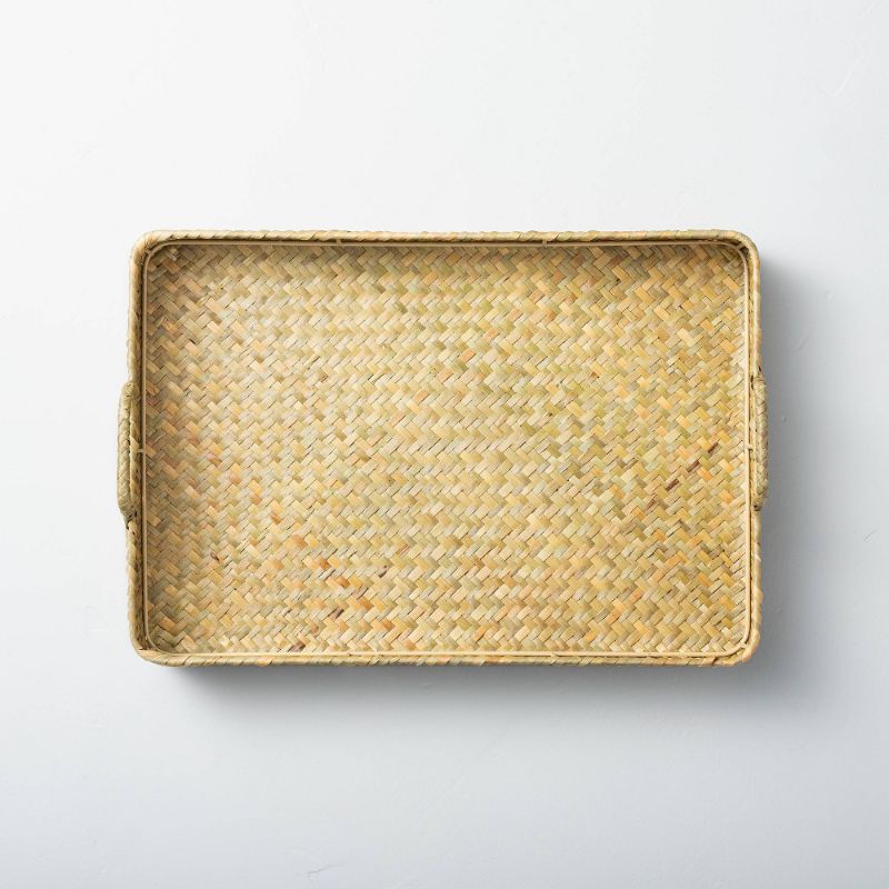 Photo 1 of 11" X 16" Natural Woven Grass Tray - Hearth & Hand™ with Magnolia
