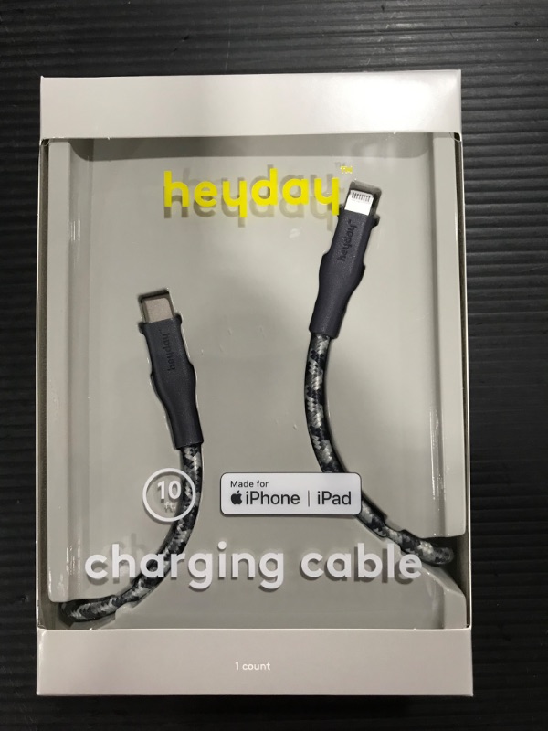 Photo 2 of Heyday 10' Lightning to USB-C Braided Cable - Dusk Blue
