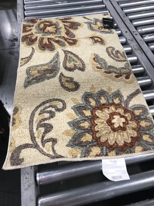 Photo 2 of 1'8"x2'10" Paisley Floral Accent Rug Tan - Maples
