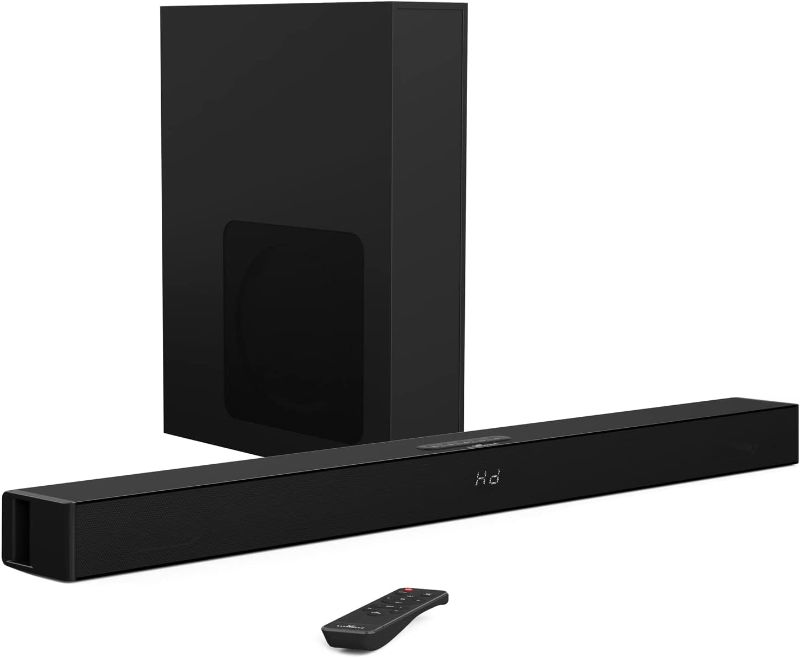 Photo 1 of Larksound Soundbar with Wireless Subwoofer, 2.1 CH Home Audio Sound Bar, 3D Sourroud Sound System Bluetooth 5.0 TV Speaker, Opt HDMI/Optical/Aux/USB Connection, Wall Mountable
