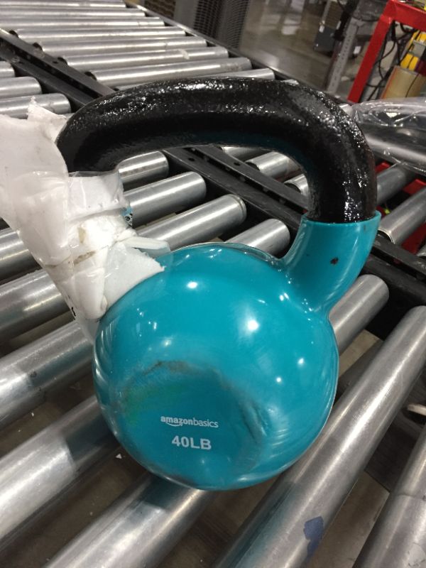 Photo 2 of Amazon Basics Vinyl Coated Cast Iron Kettlebell Weight
