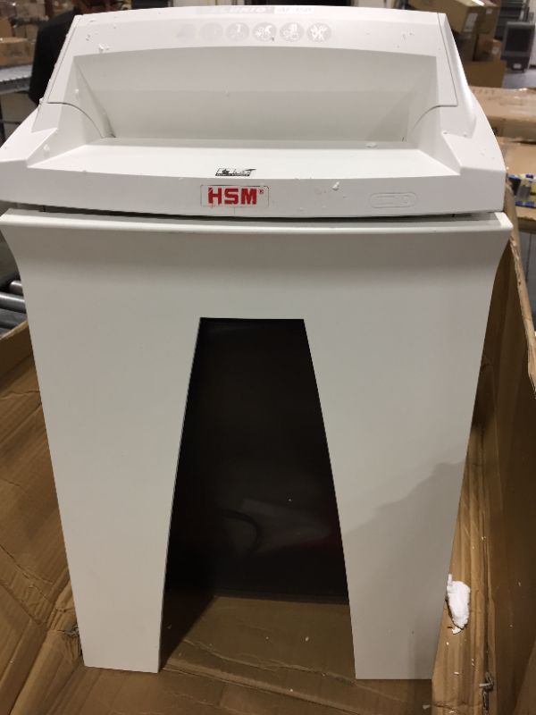 Photo 2 of HSM SECURIO AF150 Cross-cut Shredder with automatic paper feed; shreds up to 150 automatically/19 manually; 9 gallon capacity
