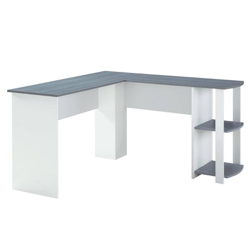 Photo 1 of RTA Products Techni Mobili Modern L-Shaped Grey Desk With Side Shelves RTA-8413L-GRY
BOX 2 OF 2 