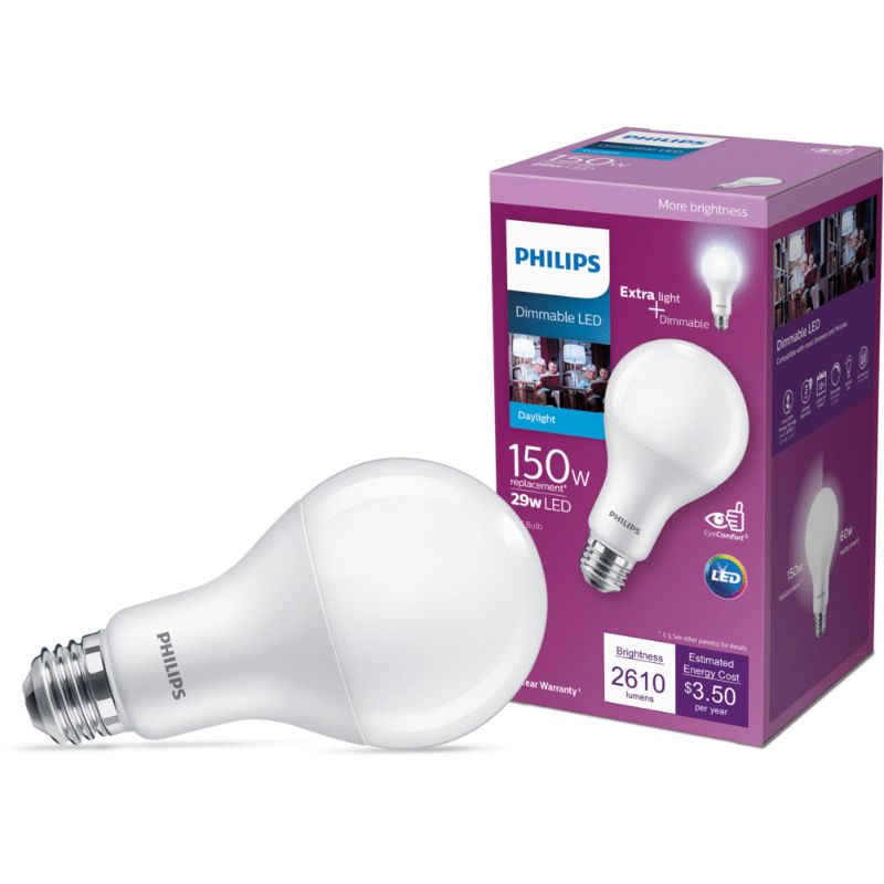 Photo 1 of 150-Watt Equivalent A21 Dimmable with Warm Glow Dimming Effect Energy Saving LED Light Bulb Soft White (2700K) 
