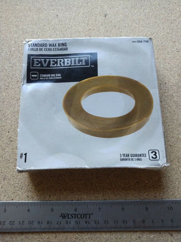 Photo 1 of 2pk of Everbilt Standard Wax Ring PFWR fits 3" or 4" Waste Lines / Toilet to Gasket Lg
