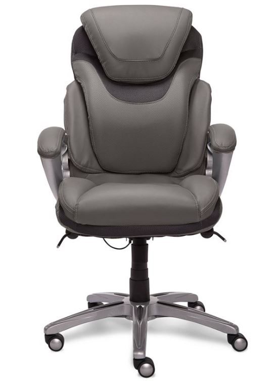 Photo 1 of AIR Health and Wellness Executive Chair Gray Leather - Serta/ SELLING FOR PARTS 

