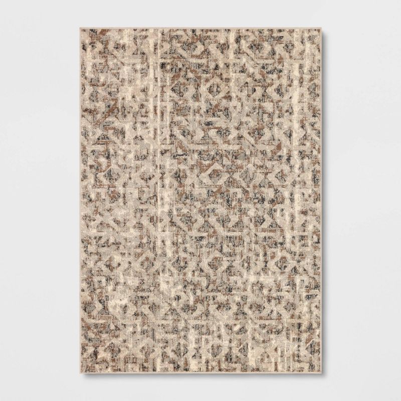 Photo 1 of 7'x10' Eliot Geo Area Rug Gray - Threshold™
