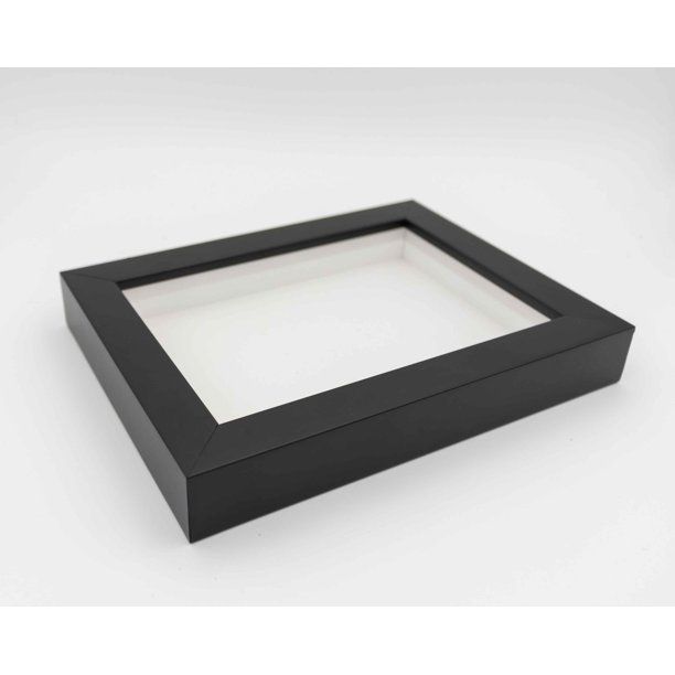 Photo 1 of 8x8 Shadowbox Gallery Wood Frames - Black DEEP Shadow Box Frame with a Display Depth