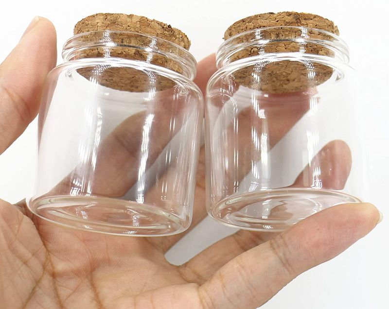 Photo 1 of Bottlemaxjar 12pcs Small Glass Bottle Stopper 50ml Vials Glass Jars with Cork Storage Decorative Bottle