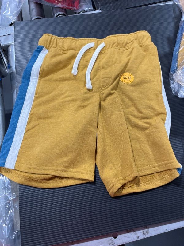 Photo 2 of Boys' Colorblock French Terry Shorts - Cat & Jack™ Gold/Cream/Navy SIZE M (8/10)