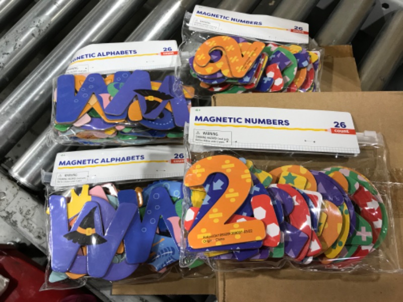 Photo 1 of 104ct Magnets Alphabet and Number - Bullseye's Playground™  BUNDLE OF 4 
