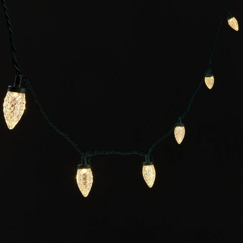 Photo 1 of 2CT  OF THE LED C9 Faceted String Lights with Green Wire - Wondershop™
