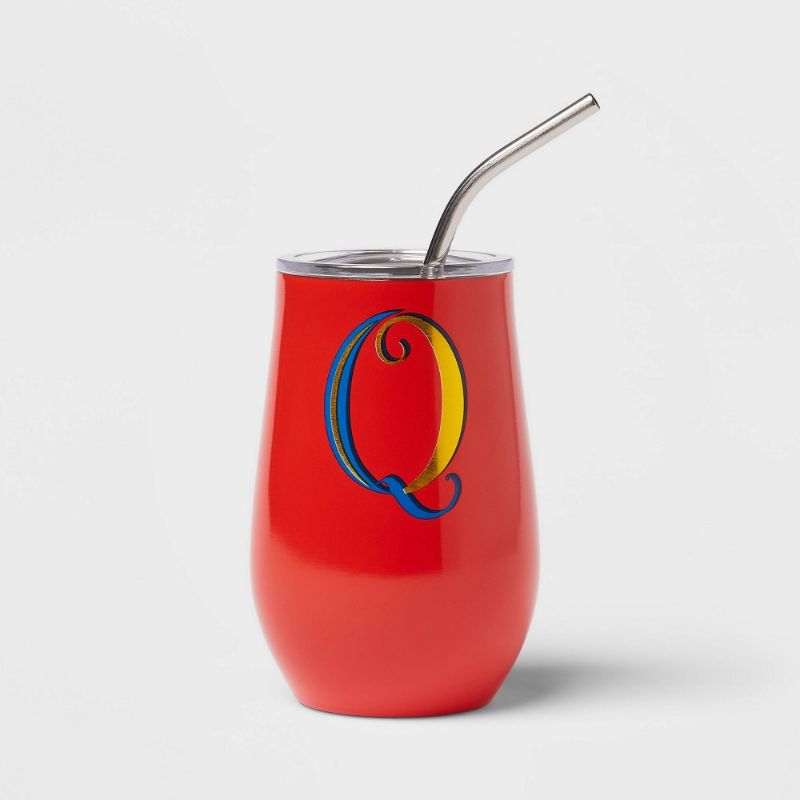 Photo 1 of 2ct OF THE 11.8oz Stainless Steel Monogram Wine Tumbler with Straw - Opalhouse™
