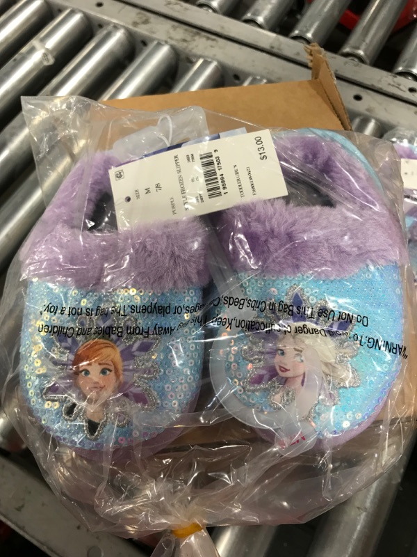 Photo 1 of little girls frozen slippers