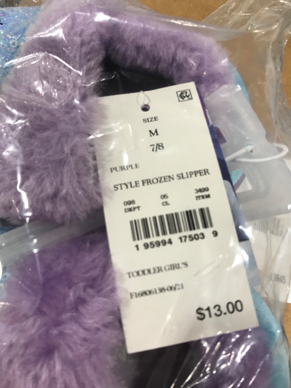 Photo 1 of little girls frozen slippers