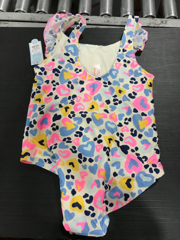 Photo 2 of Girls' Leopard Print Ruffled One Piece Swimsuit - Cat & Jack™

