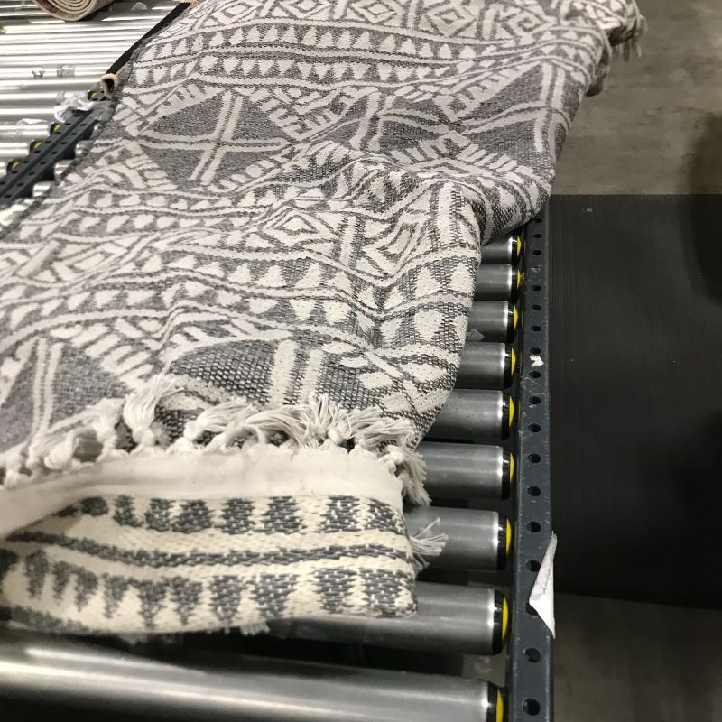 Photo 1 of 5' X 7' Tasseled Outdoor Rug Charcoal - Opalhouse™
FADED