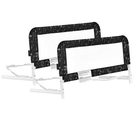 Photo 1 of Dream on Me Mesh Security Bed Rails Double Pack Black & White
