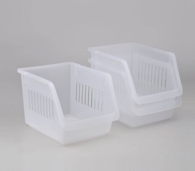 Photo 1 of 3ct Large Plastic Stackable Storage Bin Clear - Bullseye's Playground™
