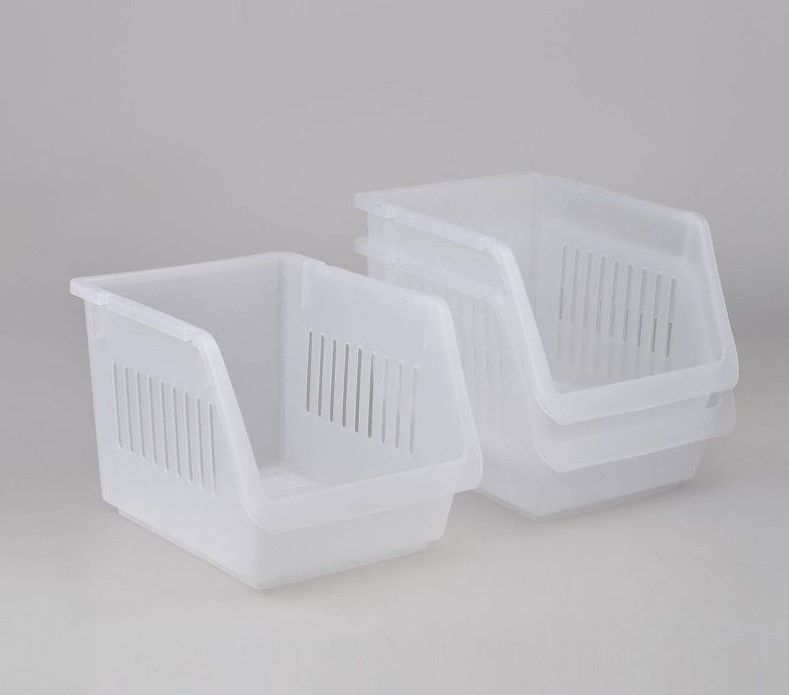 Photo 1 of 3ct Large Plastic Stackable Storage Bin Clear - Bullseye's Playground™