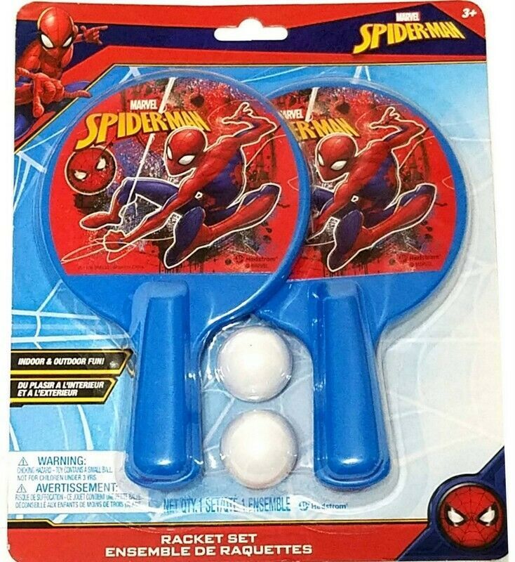 Photo 1 of Hedstrom Marvel Spider-man Ping Pong Racket Paddle & Balls Set (3+)
