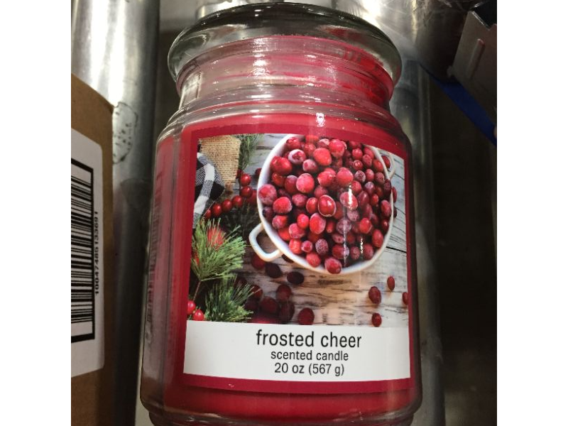 Photo 2 of 20oz Value Jar Frosted Cheer Candle
