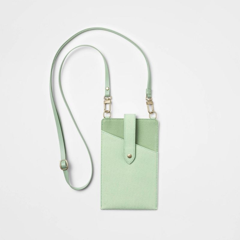 Photo 1 of Heyday Crossbody Phone Sleeve Pouch - Soft Green
