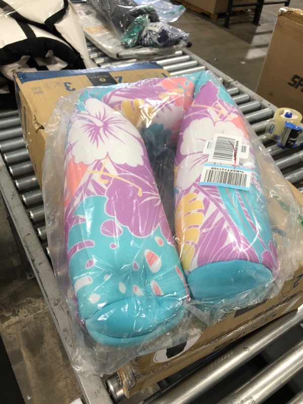 Photo 1 of Big Joe Noodle Pool Float Aqua Tropical Hibiscus
