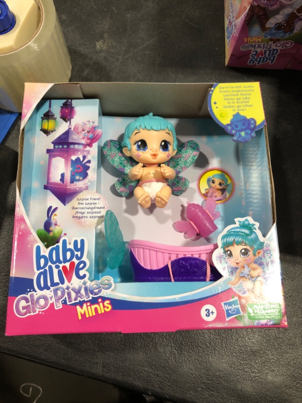 Photo 2 of Baby Alive GloPixies Minis Aqua Flutter Doll
