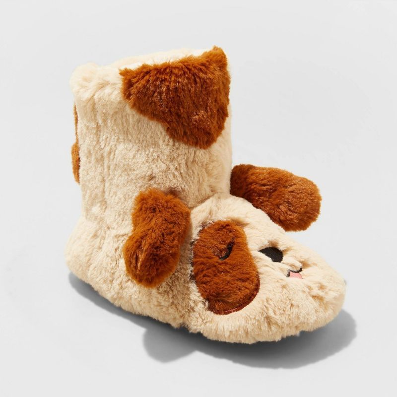 Photo 1 of Toddler Boys' Marlo Dog Slippers - Cat & Jack™ Brown Size L 9/10
