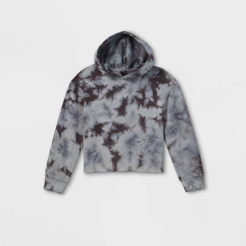 Photo 1 of SMALL Kids' Fleece Raw Edge Boxy Hoodie - art class™

 