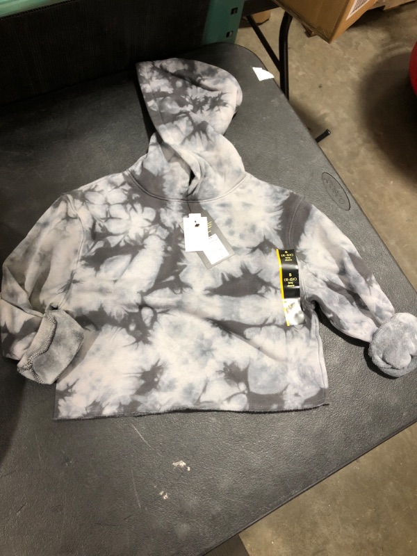 Photo 2 of SMALL Kids' Fleece Raw Edge Boxy Hoodie - art class™

 