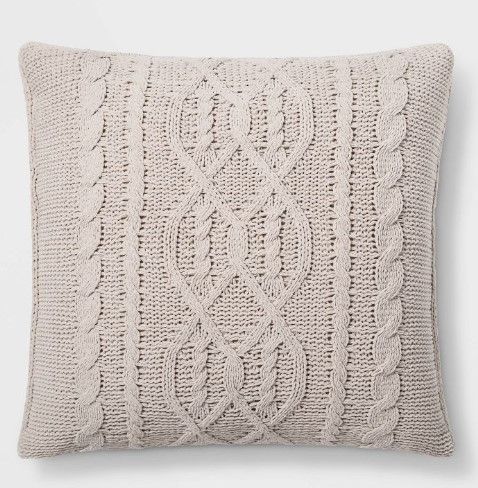 Photo 1 of 2 OF THE Oversized Cable Knit Chenille Throw Pillows - Threshold™

