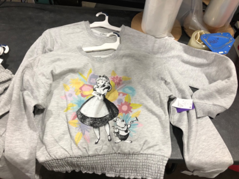 Photo 2 of 2 OF THE Women's Disney Alice and Wonderland Graphic Sweatshirt - Heather Gray L
