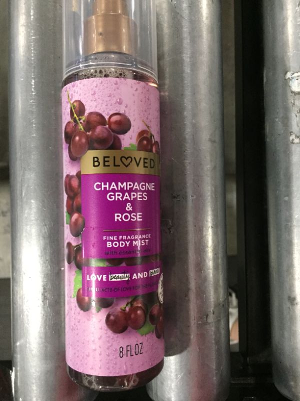 Photo 2 of Beloved Women's Champagne Grapes & Rose Fine Fragrance Body Mist - 8 fl oz