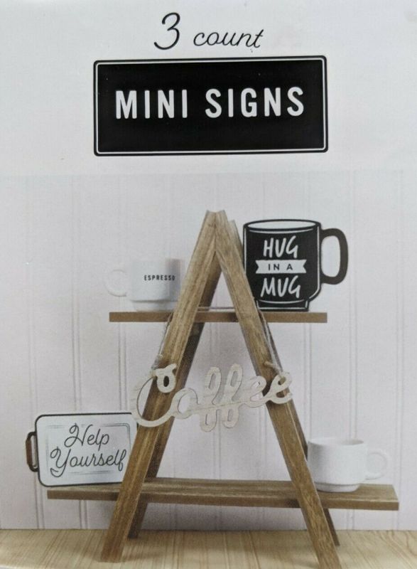 Photo 1 of Bullseye Coffee Bar Mini Signs Set of 3