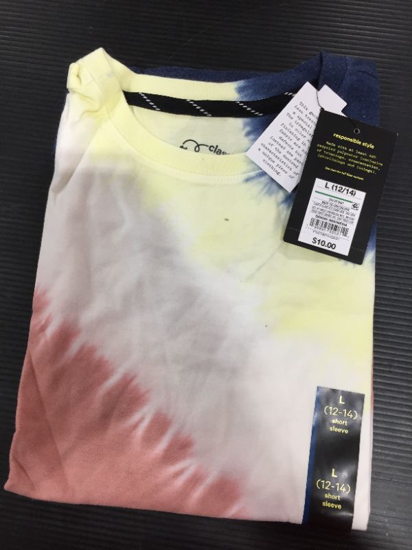Photo 2 of Boys' Diagonal Tie-Dye Short Sleeve T-Shirt - size; large