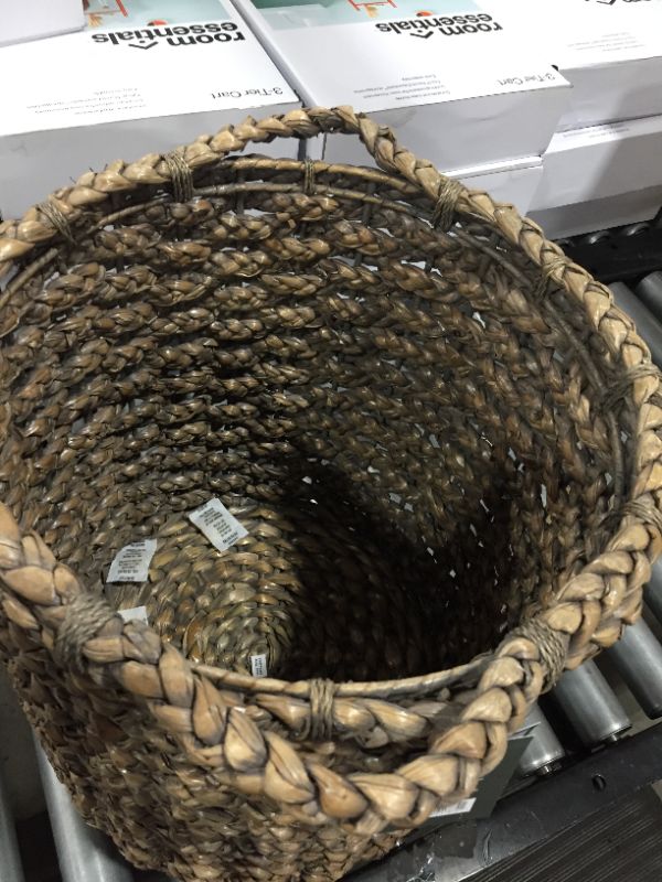 Photo 3 of 16"x14.5" Decorative Basket Gray - Threshold™
