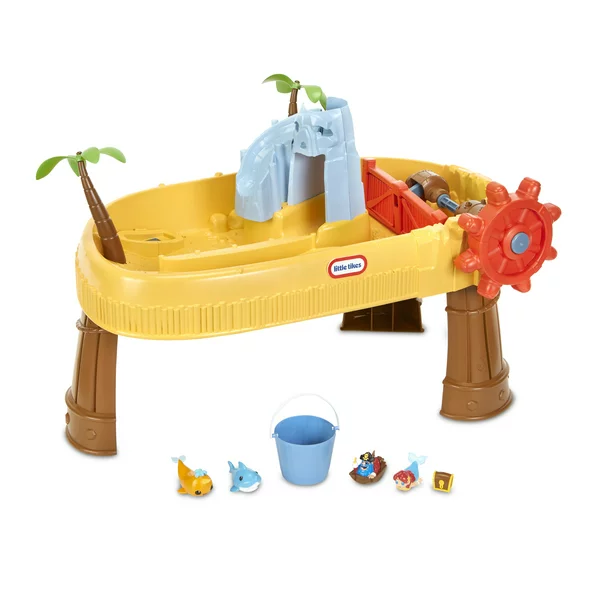 Photo 1 of Little Tikes Island Wavemaker Water Table with 5 Play Stations- Wavemaker Wheel and 6 Piece Waterfall Accessory Set Outdoor Toy Play Set for Toddlers
