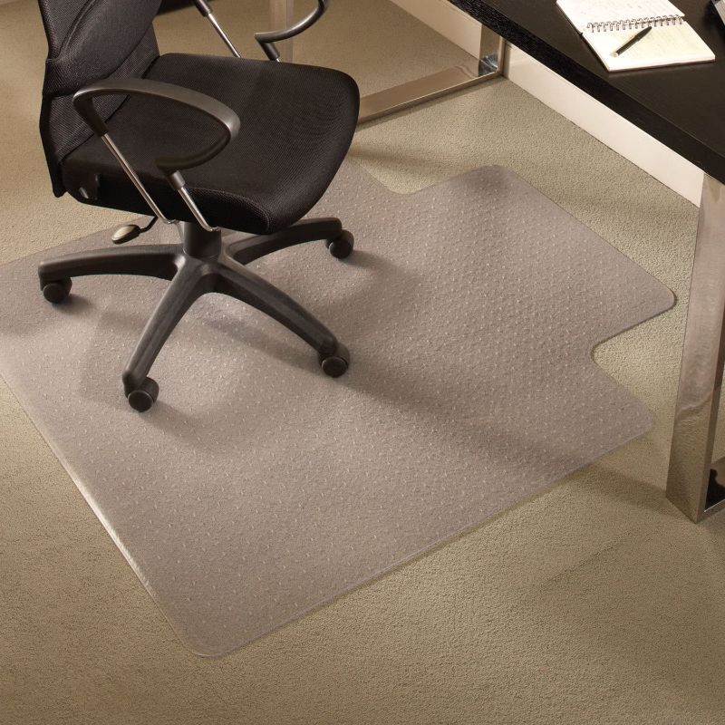 Photo 1 of ES Robbins EverLife Chair Mat with Lip for Medium Pile Carpet, 45"x53", Crystal Edge
