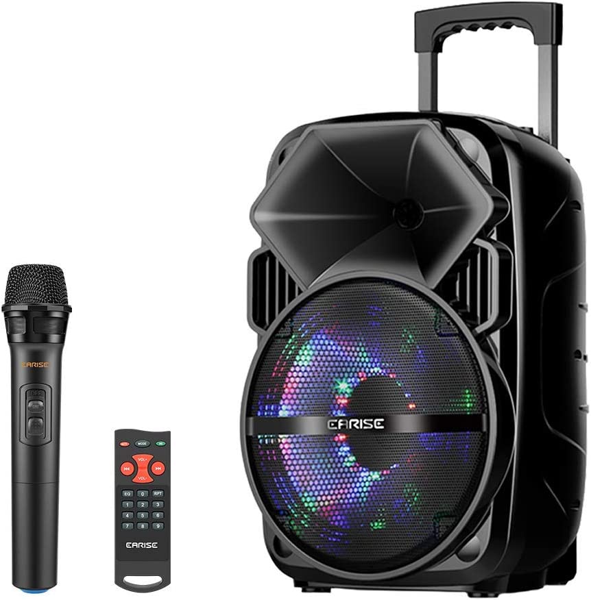 Photo 1 of Bluetooth PA Speaker System with Wireless Microphone | 8 Inch Portable Outdoor Karaoke Machine | Fun Wireless Speaker for Party | EARISE V30
