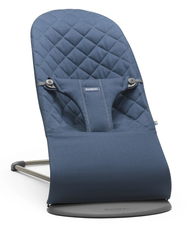 Photo 1 of BabyBjorn Bouncer Bliss Midnight Blue Cotton
