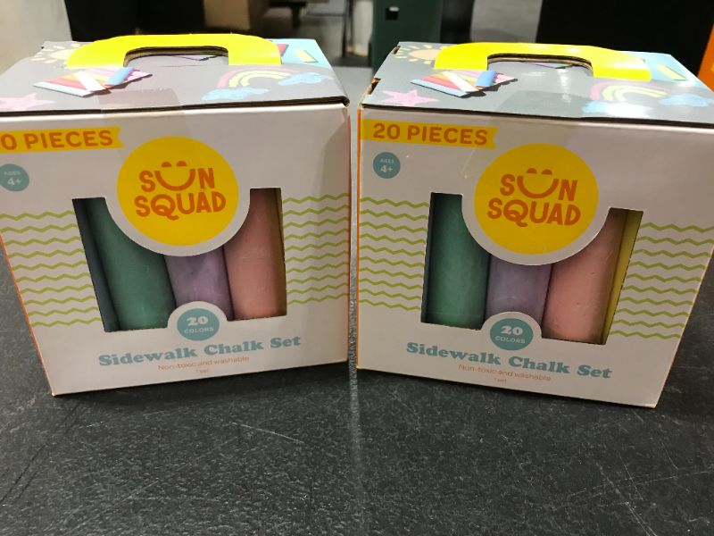 Photo 3 of [2 Pack] Washable Sidewalk Chalk 20pc - Target- Sun Squad™